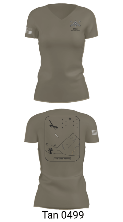 STAC, 389th MI BN (SO)(A) 69647578 Women's Short Sleeve V-neck Shirt - 68