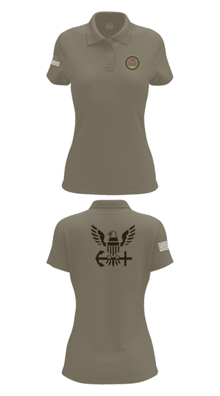 Women's Short Sleeve Performance Polo, Chaplain Corp, Navy, Teamtime, Team time, sublimation, custom sports apparel, team uniforms, spirit wear, spiritwear, sports uniforms, custom shirts, team store, custom team store, fundraiser sports, apparel fundraiser
