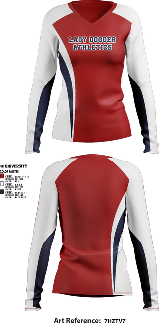 Womens Long Sleeve Vneck Shirt, Lingle-Fort Laramie High School Basketball, Men's Basketball, Teamtime, Team time, sublimation, custom sports apparel, team uniforms, spirit wear, spiritwear, sports uniforms, custom shirts, team store, custom team store, fundraiser sports, apparel fundraiser
