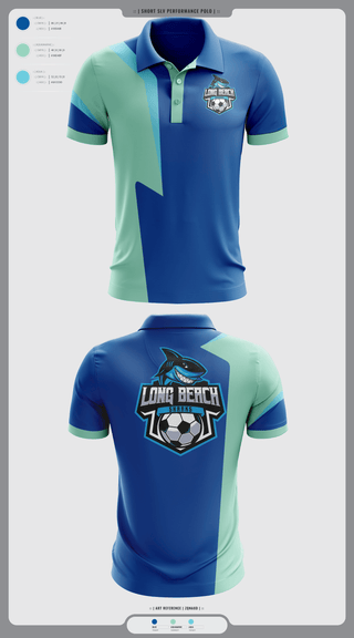 Short Sleeve Performance Polo, LB shark, Men's Soccer, Teamtime, Team time, sublimation, custom sports apparel, team uniforms, spirit wear, spiritwear, sports uniforms, custom shirts, team store, custom team store, fundraiser sports, apparel fundraiser