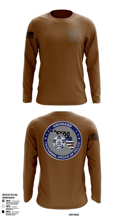Broward Fraternal Order of Police 91005967 Long Sleeve Performance Shirt 117