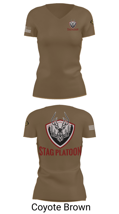 Eagle troop 2/2 62182830 Women's Short Sleeve V-neck Shirt - 8