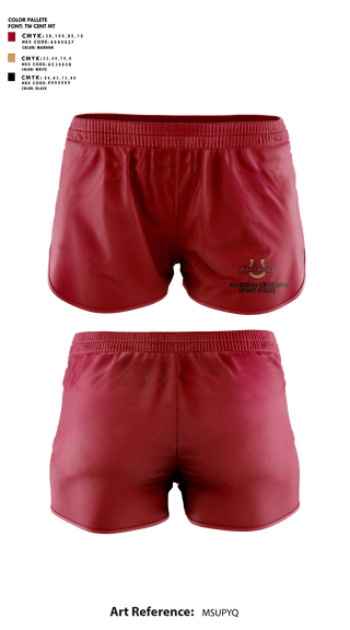 Womens Shorts, Madison Crossing Elementary, Spirit Store, Teamtime, Team time, sublimation, custom sports apparel, team uniforms, spirit wear, spiritwear, sports uniforms, custom shirts, team store, custom team store, fundraiser sports, apparel fundraiser