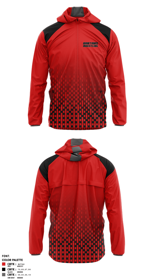 Windbreaker, BANTAMS, Wrestling, Teamtime, Team time, sublimation, custom sports apparel, team uniforms, spirit wear, spiritwear, sports uniforms, custom shirts, team store, custom team store, fundraiser sports, apparel fundraiser