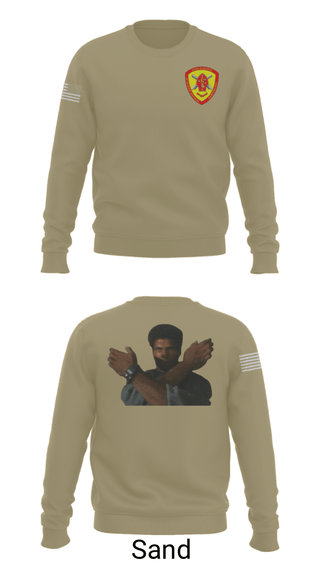 Crew Neck Sweatshirt, 10th Marine Regiment, Marines, Teamtime, Team time, sublimation, custom sports apparel, team uniforms, spirit wear, spiritwear, sports uniforms, custom shirts, team store, custom team store, fundraiser sports, apparel fundraiser