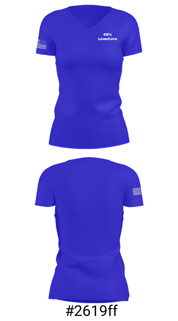 Women's Short Sleeve Vneck Shirt, KB’s LawnCare, , Teamtime, Team time, sublimation, custom sports apparel, team uniforms, spirit wear, spiritwear, sports uniforms, custom shirts, team store, custom team store, fundraiser sports, apparel fundraiser