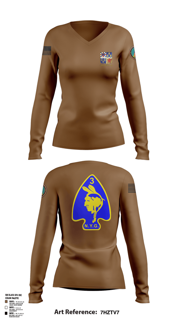 Womens Long Sleeve Vneck Shirt, 56th  Company 3rd Platoon, National Guard, Teamtime, Team time, sublimation, custom sports apparel, team uniforms, spirit wear, spiritwear, sports uniforms, custom shirts, team store, custom team store, fundraiser sports, apparel fundraiser