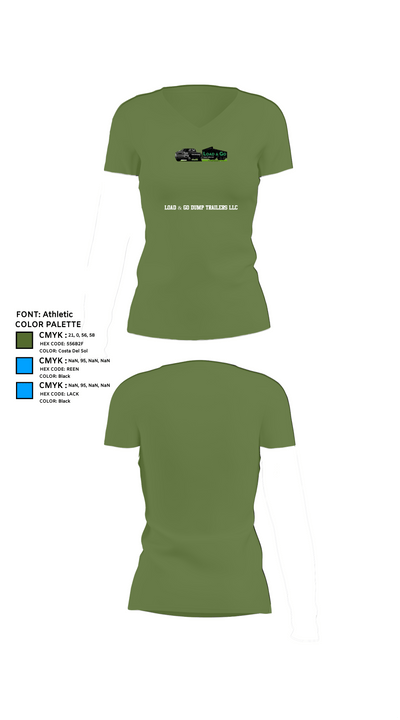 Load & go dump trailers llc 23742215 Women's Short Sleeve V-neck Shirt - 20