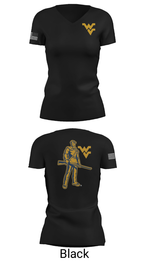Women's Short Sleeve Vneck Shirt, West Virginia University Track, Track & Field, Teamtime, Team time, sublimation, custom sports apparel, team uniforms, spirit wear, spiritwear, sports uniforms, custom shirts, team store, custom team store, fundraiser sports, apparel fundraiser