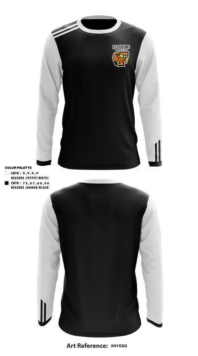 Flushing High School Wrestling 10163211 Long Sleeve Performance Shirt - 2