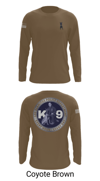 Long Sleeve Performance Shirt, Los Alamitos Police K9, Police, Teamtime, Team time, sublimation, custom sports apparel, team uniforms, spirit wear, spiritwear, sports uniforms, custom shirts, team store, custom team store, fundraiser sports, apparel fundraiser