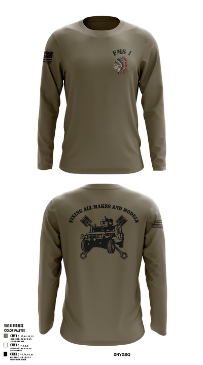 FMS 1, OKARNG 20204603 Long Sleeve Performance Shirt - 2