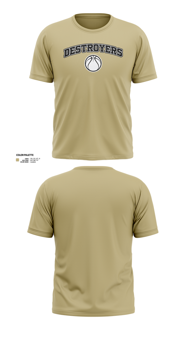 Short Sleeve Performance Shirt, Destroyers, Men's Basketball, Teamtime, Team time, sublimation, custom sports apparel, team uniforms, spirit wear, spiritwear, sports uniforms, custom shirts, team store, custom team store, fundraiser sports, apparel fundraiser