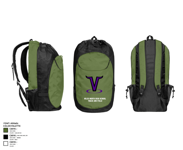 Gear Bag, Niles North High School Track and Field, Track & Field, Teamtime, Team time, sublimation, custom sports apparel, team uniforms, spirit wear, spiritwear, sports uniforms, custom shirts, team store, custom team store, fundraiser sports, apparel fundraiser