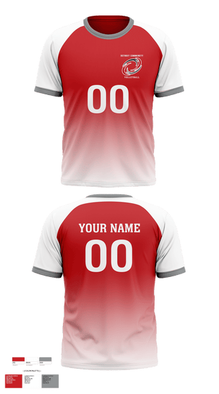 Short Sleeve Performance Shirt, Detroit Community High School Volleyball, Men's Volleyball, Teamtime, Team time, sublimation, custom sports apparel, team uniforms, spirit wear, spiritwear, sports uniforms, custom shirts, team store, custom team store, fundraiser sports, apparel fundraiser