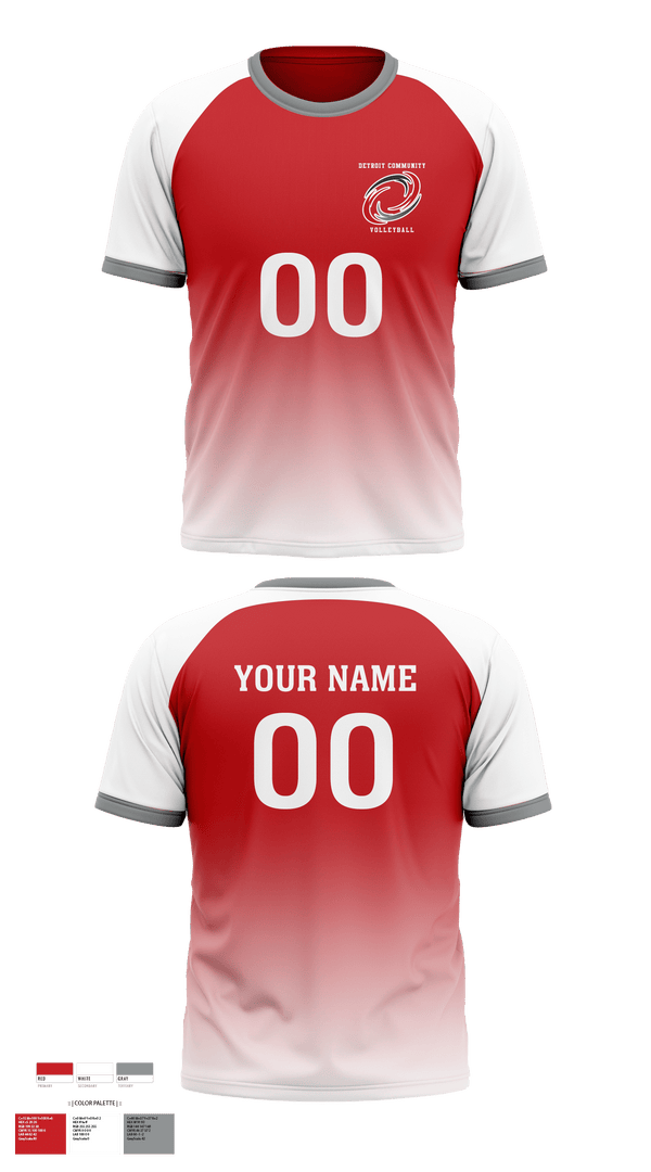 Short Sleeve Performance Shirt, Detroit Community High School Volleyball, Men's Volleyball, Teamtime, Team time, sublimation, custom sports apparel, team uniforms, spirit wear, spiritwear, sports uniforms, custom shirts, team store, custom team store, fundraiser sports, apparel fundraiser
