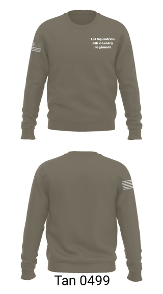 Crew Neck Sweatshirt, 1st Squadron 4th cavalry regiment, Army, Teamtime, Team time, sublimation, custom sports apparel, team uniforms, spirit wear, spiritwear, sports uniforms, custom shirts, team store, custom team store, fundraiser sports, apparel fundraiser