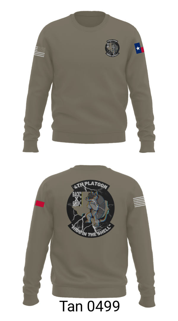 Crew Neck Sweatshirt, 90th ASB B co 4Th Platoon, Army, Teamtime, Team time, sublimation, custom sports apparel, team uniforms, spirit wear, spiritwear, sports uniforms, custom shirts, team store, custom team store, fundraiser sports, apparel fundraiser