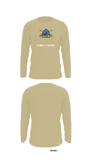 Long Sleeve Performance Shirt, B Troop 2-17 Cav REGT, , Teamtime, Team time, sublimation, custom sports apparel, team uniforms, spirit wear, spiritwear, sports uniforms, custom shirts, team store, custom team store, fundraiser sports, apparel fundraiser