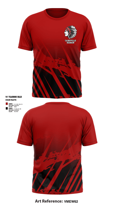Cainsville Redmen 50352446 Short Sleeve Performance Shirt - 1