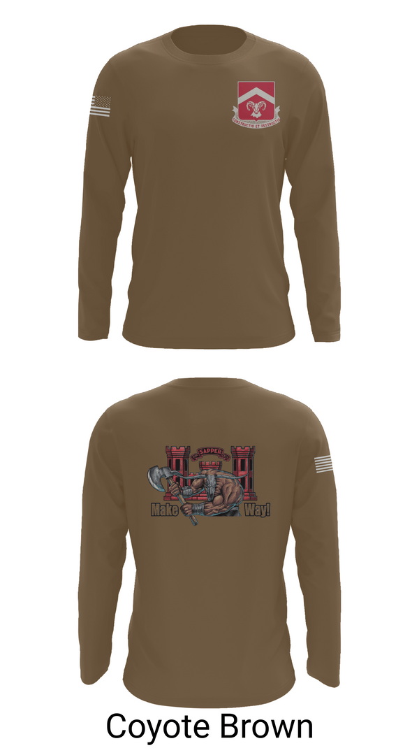 Long Sleeve Performance Shirt, 937th CEC-A, 40th BEB, Army, Teamtime, Team time, sublimation, custom sports apparel, team uniforms, spirit wear, spiritwear, sports uniforms, custom shirts, team store, custom team store, fundraiser sports, apparel fundraiser