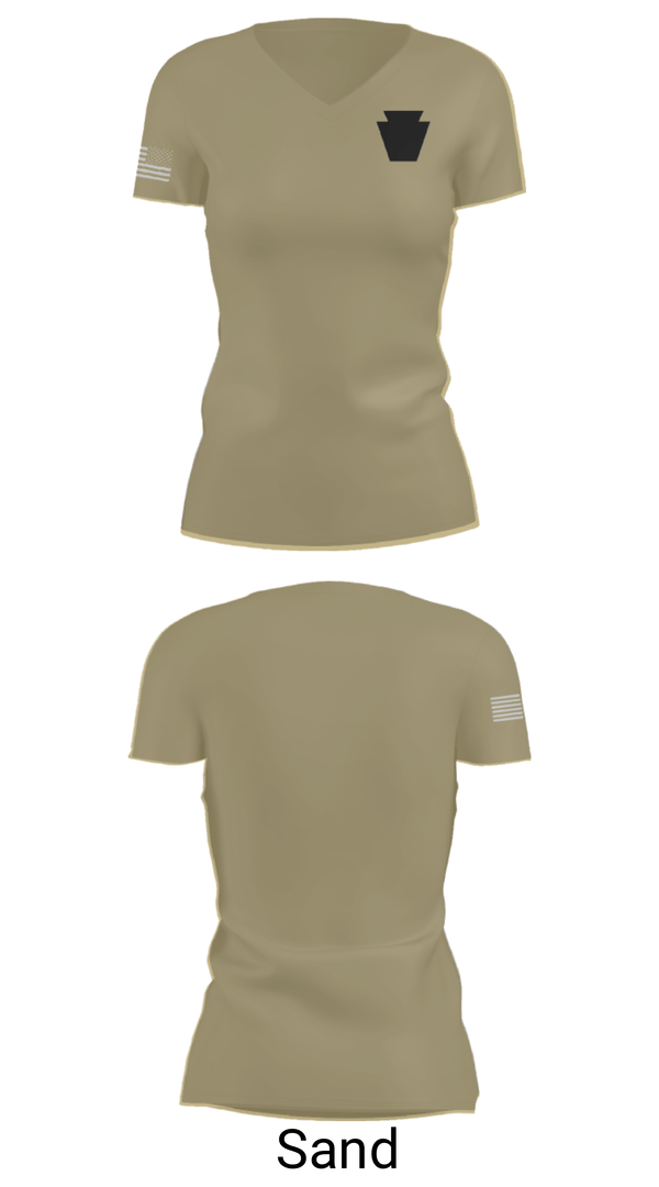 Womens Short Sleeve Vneck Shirt, Blackout, National Guard, Teamtime, Team time, sublimation, custom sports apparel, team uniforms, spirit wear, spiritwear, sports uniforms, custom shirts, team store, custom team store, fundraiser sports, apparel fundraiser