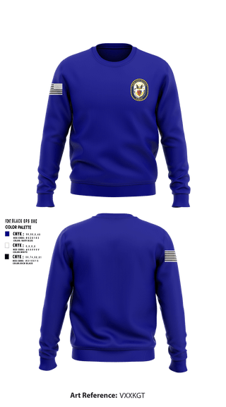 Crew Neck Sweatshirt, Tabb NJROTC, Navy, Teamtime, Team time, sublimation, custom sports apparel, team uniforms, spirit wear, spiritwear, sports uniforms, custom shirts, team store, custom team store, fundraiser sports, apparel fundraiser