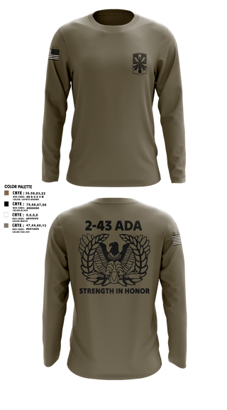 Long Sleeve Performance Polo, 2/43 ADA, Army, Teamtime, Team time, sublimation, custom sports apparel, team uniforms, spirit wear, spiritwear, sports uniforms, custom shirts, team store, custom team store, fundraiser sports, apparel fundraiser