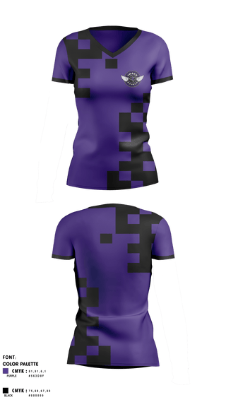 Womens Short Sleeve Vneck Shirt, Throckmorton High School Track and Field, Track & Field, Teamtime, Team time, sublimation, custom sports apparel, team uniforms, spirit wear, spiritwear, sports uniforms, custom shirts, team store, custom team store, fundraiser sports, apparel fundraiser
