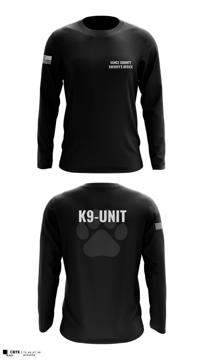 Vance County Sheriff's Office  K9 Unit 48237740 Long Sleeve Performance Shirt - 2