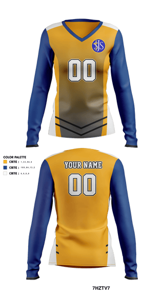 Women's Long Sleeve Vneck Shirt, St Joseph Catholic School Volleyball, Women's Volleyball, Teamtime, Team time, sublimation, custom sports apparel, team uniforms, spirit wear, spiritwear, sports uniforms, custom shirts, team store, custom team store, fundraiser sports, apparel fundraiser