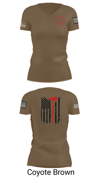 Women's Short Sleeve Vneck Shirt, Okay Fire & Rescue, Fire Department, Teamtime, Team time, sublimation, custom sports apparel, team uniforms, spirit wear, spiritwear, sports uniforms, custom shirts, team store, custom team store, fundraiser sports, apparel fundraiser