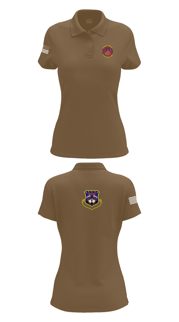 Womens Short Sleeve Performance Polo, 18th Civil Engineer Sq, Air Force, Teamtime, Team time, sublimation, custom sports apparel, team uniforms, spirit wear, spiritwear, sports uniforms, custom shirts, team store, custom team store, fundraiser sports, apparel fundraiser