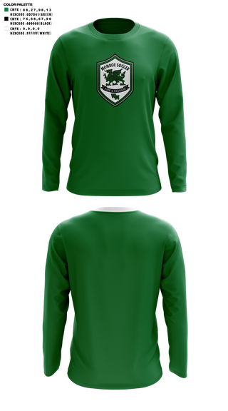 Long Sleeve Performance Shirt, William Monroe High School Soccer, Women's Soccer, Teamtime, Team time, sublimation, custom sports apparel, team uniforms, spirit wear, spiritwear, sports uniforms, custom shirts, team store, custom team store, fundraiser sports, apparel fundraiser