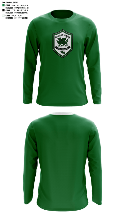 William Monroe High School Soccer 89548722 Long Sleeve Performance Shirt - 43