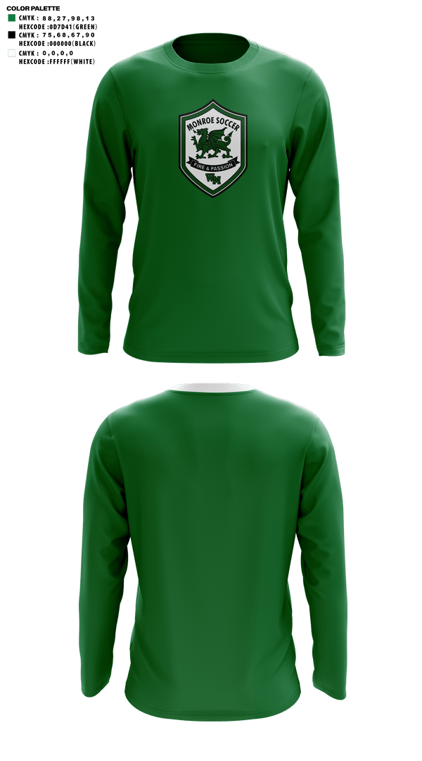 Long Sleeve Performance Shirt, William Monroe High School Soccer, Women's Soccer, Teamtime, Team time, sublimation, custom sports apparel, team uniforms, spirit wear, spiritwear, sports uniforms, custom shirts, team store, custom team store, fundraiser sports, apparel fundraiser