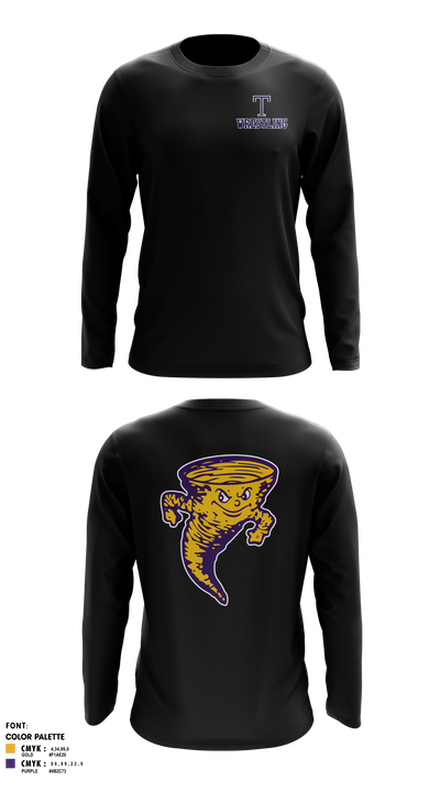 Taylorville Wrestling Club 5122826 Long Sleeve Performance Shirt - 55