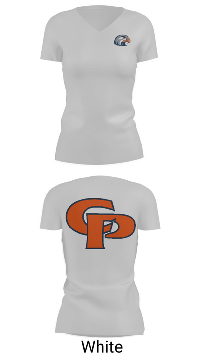 College Place High School Cross Country 5484368 Women's Short Sleeve V-neck Shirt - 19