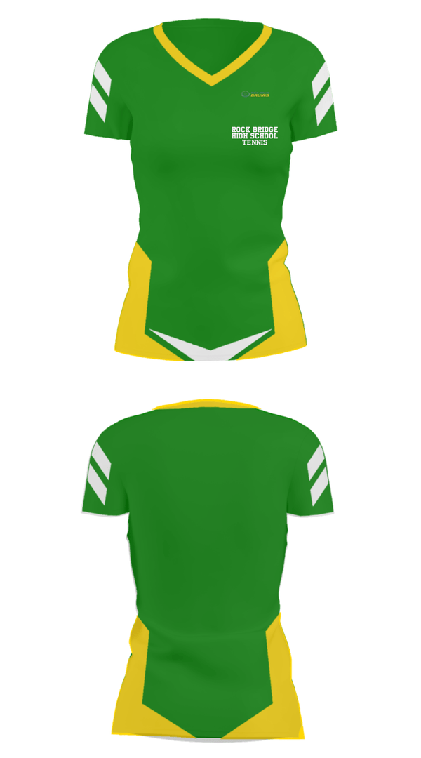 Women's Short Sleeve Vneck Shirt, Rock Bridge High School Tennis, Tennis, Teamtime, Team time, sublimation, custom sports apparel, team uniforms, spirit wear, spiritwear, sports uniforms, custom shirts, team store, custom team store, fundraiser sports, apparel fundraiser