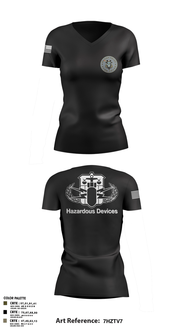 Womens Short Sleeve Vneck Shirt, Raleigh Police Bomb Squad, Police, Teamtime, Team time, sublimation, custom sports apparel, team uniforms, spirit wear, spiritwear, sports uniforms, custom shirts, team store, custom team store, fundraiser sports, apparel fundraiser