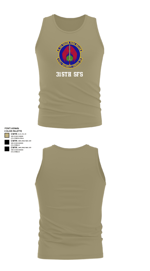 Tank Top, 315th SFS, Air Force, Teamtime, Team time, sublimation, custom sports apparel, team uniforms, spirit wear, spiritwear, sports uniforms, custom shirts, team store, custom team store, fundraiser sports, apparel fundraiser