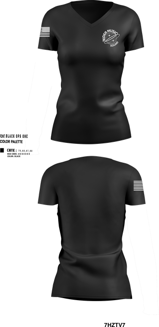 Womens Short Sleeve Vneck Shirt, Rider Music Sound, , Teamtime, Team time, sublimation, custom sports apparel, team uniforms, spirit wear, spiritwear, sports uniforms, custom shirts, team store, custom team store, fundraiser sports, apparel fundraiser