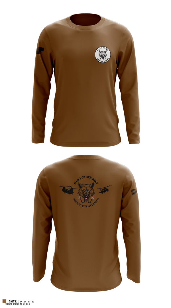 Long Sleeve Performance Shirt, D Co 2-13th AVN REGTD Co 1-52 AVN REGTD Co 1-52 AVN REGT, , Teamtime, Team time, sublimation, custom sports apparel, team uniforms, spirit wear, spiritwear, sports uniforms, custom shirts, team store, custom team store, fundraiser sports, apparel fundraiser