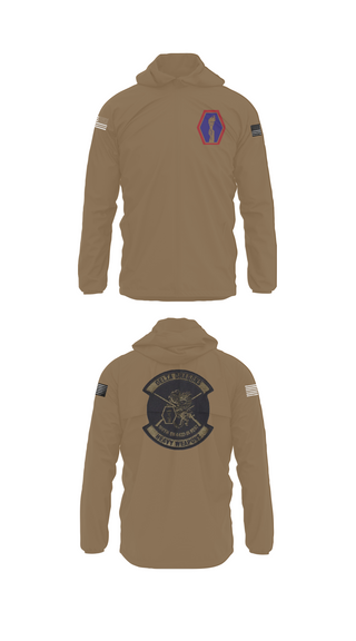 Windbreaker, 100th Battalion 442nd Infantry Delta dragons, Army, Teamtime, Team time, sublimation, custom sports apparel, team uniforms, spirit wear, spiritwear, sports uniforms, custom shirts, team store, custom team store, fundraiser sports, apparel fundraiser