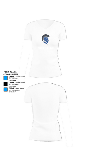 Women's Short Sleeve Vneck Shirt, Sparta, Track & Field, Teamtime, Team time, sublimation, custom sports apparel, team uniforms, spirit wear, spiritwear, sports uniforms, custom shirts, team store, custom team store, fundraiser sports, apparel fundraiser