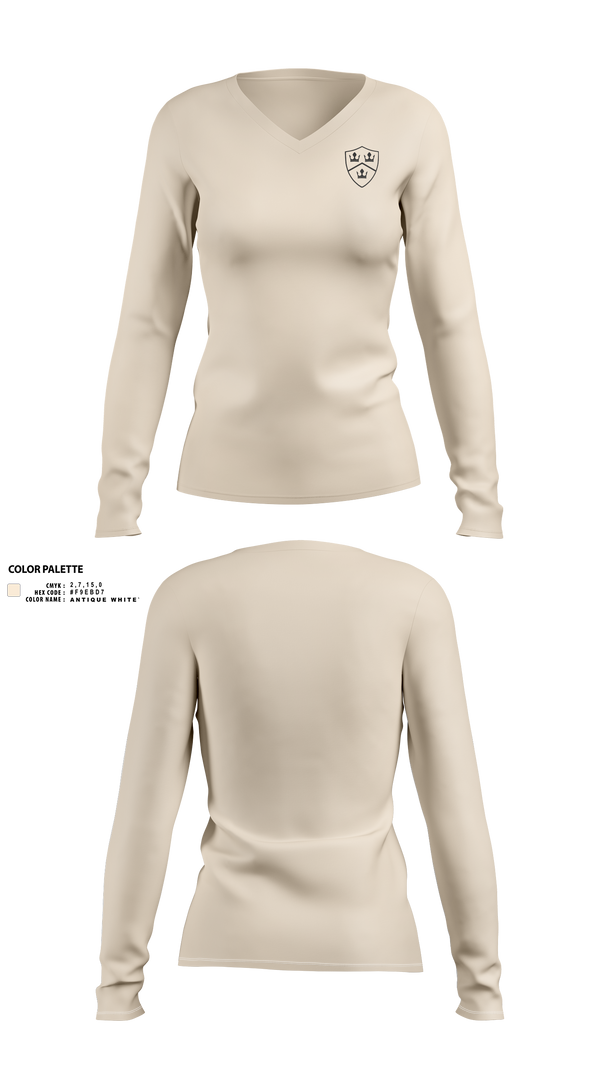 Womens Long Sleeve Vneck Shirt, Kingdom Boffer Association, , Teamtime, Team time, sublimation, custom sports apparel, team uniforms, spirit wear, spiritwear, sports uniforms, custom shirts, team store, custom team store, fundraiser sports, apparel fundraiser