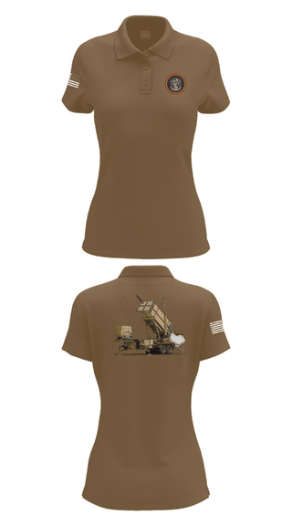 Womens Short Sleeve Performance Polo, Bravo 5-7 ADA, Army, Teamtime, Team time, sublimation, custom sports apparel, team uniforms, spirit wear, spiritwear, sports uniforms, custom shirts, team store, custom team store, fundraiser sports, apparel fundraiser