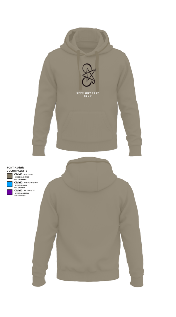 Hoodie, Beer Monkey Bike Crew, Cycling, Teamtime, Team time, sublimation, custom sports apparel, team uniforms, spirit wear, spiritwear, sports uniforms, custom shirts, team store, custom team store, fundraiser sports, apparel fundraiser