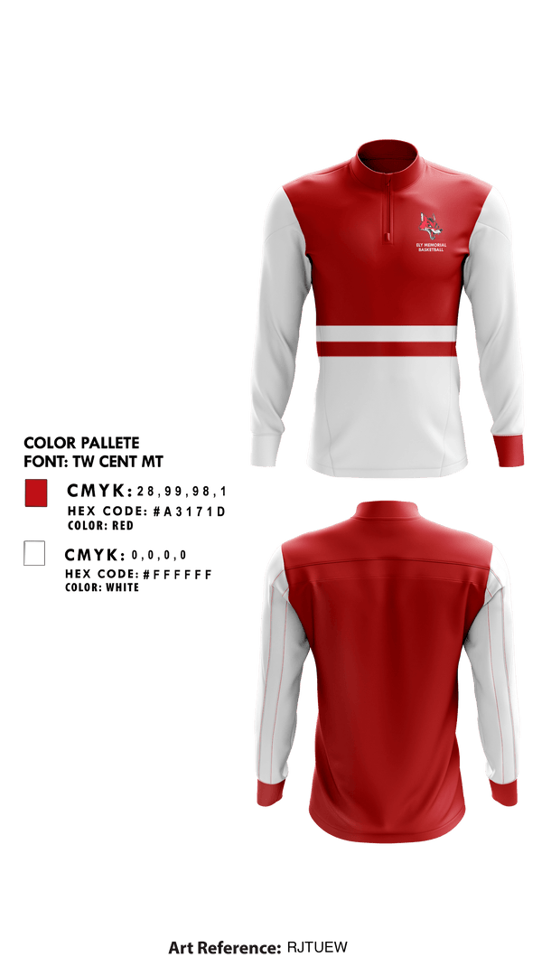 Quarter Zip Jacket, Ely Memorial High School Basketball, Men's Basketball, Teamtime, Team time, sublimation, custom sports apparel, team uniforms, spirit wear, spiritwear, sports uniforms, custom shirts, team store, custom team store, fundraiser sports, apparel fundraiser