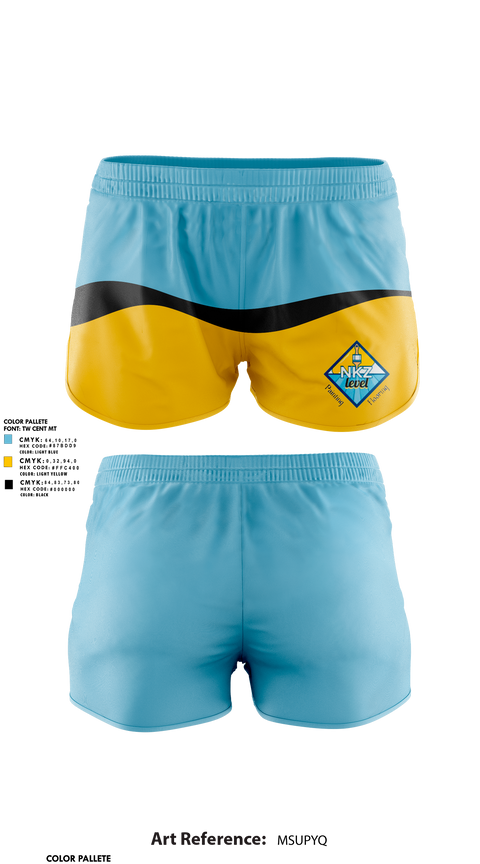 Womens Shorts, NKZ Level Painting & Flooring, , Teamtime, Team time, sublimation, custom sports apparel, team uniforms, spirit wear, spiritwear, sports uniforms, custom shirts, team store, custom team store, fundraiser sports, apparel fundraiser